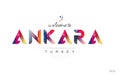 Welcome to ankara turkey card and letter design typography icon