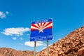 Welcome to Arizona Road Sign Royalty Free Stock Photo