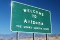 Welcome to Arizona Sign Royalty Free Stock Photo