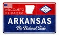 Welcome to Arkansas - grunde sign Royalty Free Stock Photo