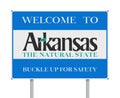 Welcome to Arkansas road sign