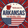 Welcome to Arkansas vintage grunge poster Royalty Free Stock Photo