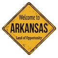 Welcome to Arkansas vintage rusty metal sign