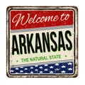 Welcome to Arkansas vintage rusty metal sign