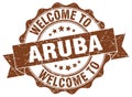 Welcome to Aruba seal Royalty Free Stock Photo