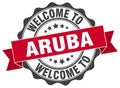 Welcome to Aruba seal Royalty Free Stock Photo