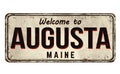 Welcome to Augusta vintage rusty metal sign Royalty Free Stock Photo