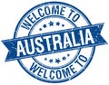 Welcome to Australia blue round stamp