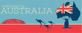 Welcome to Australia vintage poster Royalty Free Stock Photo