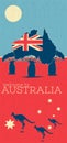 Welcome to Australia vintage poster Royalty Free Stock Photo