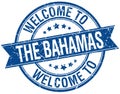 Welcome to The Bahamas blue round stamp