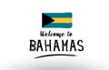 welcome to bahamas country flag logo card banner design poster