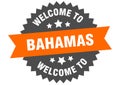 welcome to Bahamas. Welcome to Bahamas isolated sticker.