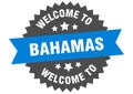 welcome to Bahamas. Welcome to Bahamas isolated sticker.