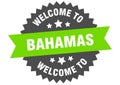 welcome to Bahamas. Welcome to Bahamas isolated sticker.