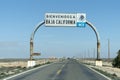 Welcome to baja california road sign Royalty Free Stock Photo