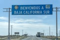 Welcome to baja california sur road sign Royalty Free Stock Photo