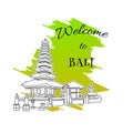 welcome to bali vector illustration design