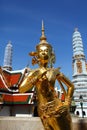 Welcome to Bangkok - Kinnari statue at Wat Phra Kaew Royalty Free Stock Photo