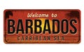 Welcome to Barbados vintage rusty metal sign