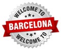 welcome to Barcelona badge Royalty Free Stock Photo