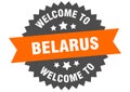 welcome to Belarus. Welcome to Belarus isolated sticker.