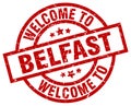 welcome to Belfast stamp