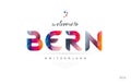 Welcome to bern switzerland card and letter design typography icon