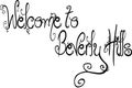 Welcome to Beverly Hills California text sogm illustration