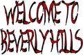 Welcome to Beverly Hills California text sogm illustration