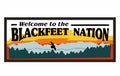 Welcome to Blackfeet Nation Montana Royalty Free Stock Photo