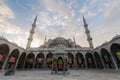 Welcome to Blue Mosque at dawn-exhibition decoration, Istanbul, Royalty Free Stock Photo