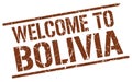 welcome to Bolivia stamp