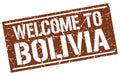 welcome to Bolivia stamp