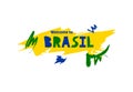 Welcome to Brasil. Name country template design for greeting card, banner, poster