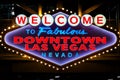 To the bright and lively Las Vegas, Nevada! Captured at night: a sign displaying the city's name