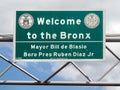 Welcome to the Bronx street sign in New York Royalty Free Stock Photo