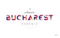 Welcome to bucharest romania card and letter design typography i