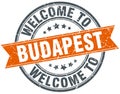 welcome to Budapest stamp