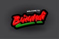 Welcome to Burundi modern brush lettering text