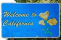 Welcome to California Road Sign Royalty Free Stock Photo