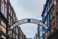 Welcome to Carnaby Street Sign over Carnaby Street, London, UK