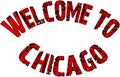 Welcome to Chicago text sign illustration