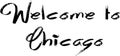 Welcome to Chicago text sign illustration