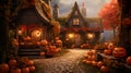 haunted haven, a halloween pathway Royalty Free Stock Photo