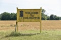 Welcome to Coldwater Mississippi Sign in a Field Royalty Free Stock Photo