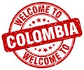 welcome to Colombia stamp