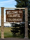 Welcome to Colorado Highway Sign Royalty Free Stock Photo