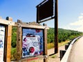 Welcome to Colorado signage on state line. Royalty Free Stock Photo