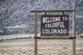 Welcome to colorful colorado sign Royalty Free Stock Photo